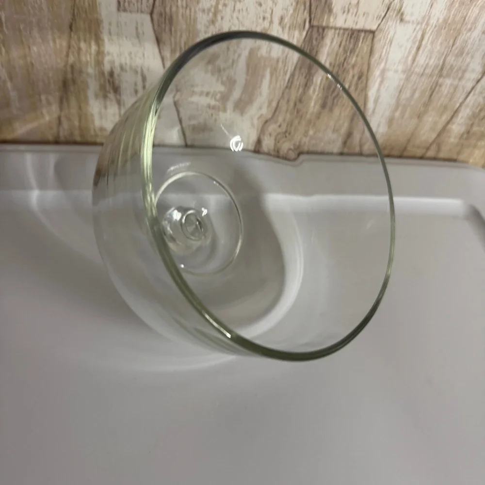 Clear Glass Round Cake Dome Cloche Server Lid w/ Knob Handle 6.25 Inch
